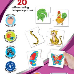 Frank Part of…– Early Learning Puzzles for Kids for Age 3, 4, 5, 6, 7-20 Self-Correcting 2 Pcs Puzzle | Fun & Challenging | Brain Booster Educational Toys for Focus & Memory | Gifts for Kids- 40 Pcs image 2