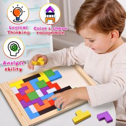 Novo Baby Toys Smart Activity Fun&Learning Blocks Geometrics, Educational & Learning Sorter Toys, Color Choose Stacking Block Game for Kids Baby, 1 2 3+ Year Activity Toys (Russian Puzzle) image 5