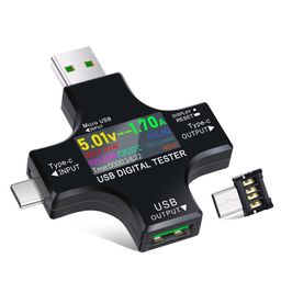 zorbes ZORBES® Type-C USB Voltmeter, LCD Screen Digital Volt & Ampere Meter, Plug & Go USB Watt Power Tester for Cable & Charger Speed, Power Bank Capacity Tester DC 3.6-30V/0-5.1A, Black image 1