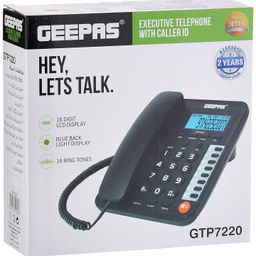 Geepas Executive Telephone with Caller ID- GTP7220-Solid Built Quality and Classic Design| Hands Free Function and Auto Redial- 2 Years Warranty image 3