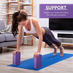 nagpure sales Yoga Block (Set of 2) - Supportive Latex-Free Eva Foam Soft Non-Slip Surface for Yoga, Pilates, Meditation image 2