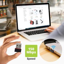 ZEBRONICS ZEB-USB150WF1 WiFi USB Mini Adapter Supports 150 Mbps Wireless Data, Comes with Advanced Security WPA/WPA2 encryption Standards image 4