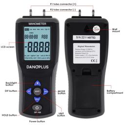danoplus Manometer Digital Gas Pressure Tester Differential Pressure Gauge HVAC Air Pressure Meter with Backlight Data Record Function image 4