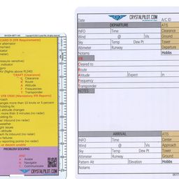 Crystal Pilot Aviation Acronym Placard with Sectional and WAC Scale (Medium Size) and METAR Cheat Sheet with VFR-IFR Flight Planning Note Board image 2