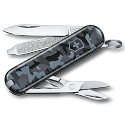 Victorinox Swiss Army Knife - Swiss Classic - 7 Functions, Multi-utility tool with a Pair of Scissors - Camouflage Grey, 58 mm (0.6223.942) image 1