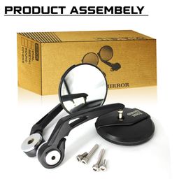 generic Rear View Handle Bar End Mirror Pair Round Convex For New Classic Reborn/New Bullet/Hunter/Meteor 350/Super Meteor 650/Containental GT/Interceptor/Himalayan 411,450/Scram 411/Guerrilla 450 All Modal image 3