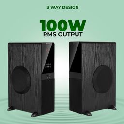 ZEBRONICS BTM8800 RUCF 2 Channel 100W Tower Speaker with 3 Way Design, Touch Control, Supports Bluetooth 5.0, AUX, FM, USB, SD, Wireless Mic, Karaoke, 2X 6.5” Subwoofer, Powerful Bass image 3