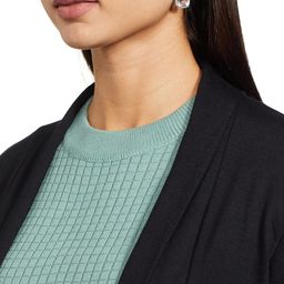 max Women Viscose Solid Open-Front Open Front Shrug image 4
