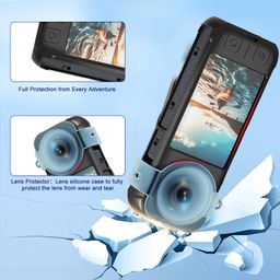 tecokart Silicone Protective Case for Insta 360 X4 with Lens Cap - Triple-Layer Insta 360 X4 Accessories for Full Protection, Easy Install Insta 360 X4 Lens Guard, Durable Insta 360 X4 Case (Black) image 4