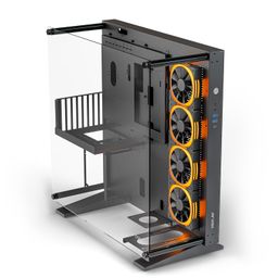 Ant Esports Cypher K9 Full-Tower ATX Open-Frame Computer Case/Gaming Cabinet - Black | Support ATX, Micro-ATX, Mini-ITX | Pre-Installed 4 ARGB-PWM Remote Controlled Fans image 1