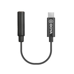 Boya by-K4 USB-C to 3.5mm (TRS) Adapter(2.4 inch),AUX to USB C Microphone/Headphone Adapter Jack Converter, Compatible with TRS Microphone/Headphone/USB-C Android Phone/Laptop image 1