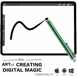 iAccessories Universal Capacitive Stylus Pen Compatible with All Touch Screens Devices Mobile Phones Android Tablet iOS Windows Smartphones - Green image 3