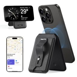 ESR for MagSafe Wallet, Magnetic Geo iPhone with Full Find My Functionality, Up to 3,000g Magnet Strength, Adjustable Stand, iPhone 16/15/14/13/12 Series, Black image 1