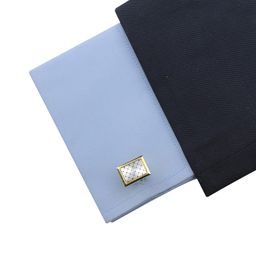kavove The Check & Mate Silver & Golden Cufflink For Men image 4