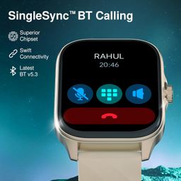 Fastrack New Astor FS1 PRO Smart Watch, Large Super AMOLED Display (1.97") AOD, AI Voice Assistance, Functional Crown, SingleSync BT Calling, 100+ Sports Modes & Smartwatch Faces, IP68 (Black) image 3