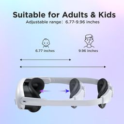 Careflection Head Strap Compatible with Meta Quest 3, 2023 Upgraded Adjustable Comfort Elite Strap Replacement Compatible with Oculus Quest 3, Soft Cushion VR Headset Accessories image 5