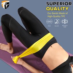 FirstFit Resistance Loop Bands | Elastic Exercise Band Set | Best Resistant Workout Loops for Booty, Glute, Leg & Thigh Exercising image 2