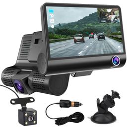 Carzex 3 Channel 4 Inch IPS Dashboard Screen for Car with Full HD Dash Cam, 1080P DVR Recording, Front/Rear/Inside View, G-Sensor & Loop Video Recording for Car Security (Micro SD Card Supported) image 1
