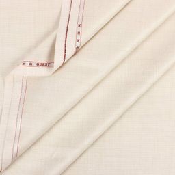 raymond Trouser Fabric 1Pc 1.3Meter Trouser Length for Men's Solid White Design name Quest with 0-Degree Pen and G&S Keychain image 2