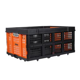 BLACK+DECKER BXWT-H205-SP Plastic Folding Basket, 25kg Load Capacity, Retractable Placement Pins for Stable Double or Triple Stacking, Open Dimn: 57 x 41 x 26.5 cm, Folded Dimn: 57 x 41 x 7.5 cm image 1