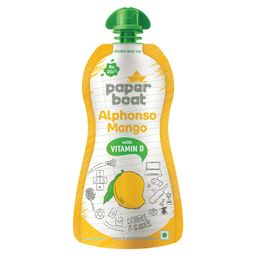 Paper Boat Alphonso Aam, Enriched with Vitamin D, No added Preservaties and Colours (Pack of 9, 150ml Each) image 2