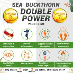 ayuzera Himalayan Sea Buckthorn Pulp 300ml | Plant Based Vegan Omega 3, 6, 7 and 9 | Vegetarian Liquid Supplements | No Fish Oil | Veg, Natural & Organic | Makes up to 50 Glass Juice | Rich in Omega 7, Antioxidants, Vitamins (300ml, Pack Of 1) image 5
