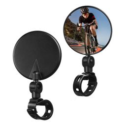 seminismar Bicycle Mirror, Bicycle Handlebar Mirror, Bicycle Mirrors, Electric Scooter, 360° Convex Mirror, Adjustable Bicycle Mirror, Rear View Mirror, Adjustable Rotating Handlebars Mounted, 2 Pieces image 1