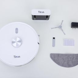 TIRON TRV 20 Robotic Vacuum Cleaner for Home Use Wet and Dry | Dual Action Mop and Vacuum, 5000 Pa Suction, Smart LiDAR Navigation, 2600mAh Battery | Automatic Cleaning Robot with Smart App Control image 4