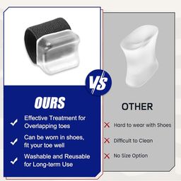 NUDFSY 4 Pcs Bunion Thumb Corrector, Toe Separator, Toe Straightener For Men Bigfoot Bone Overlap Toe Separator Soft Invisible Day And Night With Shoe Separation image 3