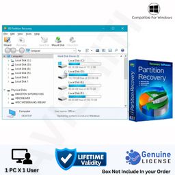 AVISHITI RS Partition Recovery Software | Latest 2024 Edition | Partition & Data Recovery | Recover Data from Corrupted Drive and Deleted Volumes & Files | Lifetime Validity | For Windows image 1