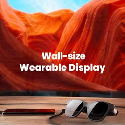 XREAL Air AR Glasses, Smart Glasses with Massive 201" Micro-OLED Virtual Theater, Augmented Reality Glasses, Watch, Stream, and Game On PC/Android/iOS–Consoles & Cloud Gaming Compatible, Black image 4