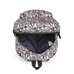 amazon basics Lightweight Polyester Backpack (Multicolour Print) | Durable, Comfortable & Stylish | Multiple Compartments & Side Pockets for Organized Storage | Ideal for School, College & Travel image 5
