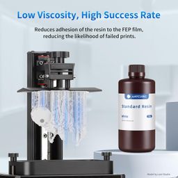 ANYCUBIC 3D Printer UV Resin 405nm Rapid Photopolymer for Photon/S Liquid 3D Resin Universal High Precision for LCD/DLP/SLA 3D Printers, (1L White) image 3