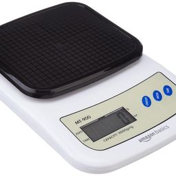 Amazon Basics Portable Digital Weighing Scale for Kitchen | Electronic Weighing Scale With Back light LCD Display and high precision sensors | Range of 1g-10 kg (Black) image 1