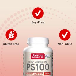 Jarrow Formulas PS100 Phosphatidylserine 100 mg Non-GMO, Soy-Free - 60 Softgels image 5