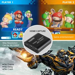 generic 1Goal Video HDMI Capture Card with Loop Out, USB 2.0 4K HD 1080P 60FPS HDMI Video Game Capture Card for Live Streaming Compatible with PS3/ PS4 /Xbox One/DSLR/Camcorders/Action Cam image 3