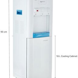 amazon basics Hot, Cold and Normal Water Dispenser with Refrigerator, Top Loading,18Liter,White image 4