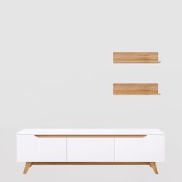 SPYDER CRAFT Matte Finish M5 Tv Unit with Wall Shelf Tv Stand with Bookshelf Wall Mounted with Shelf Modern Leg 180 Cm Basket Walnut Color: Brown || Assembly -DIY (Do-It-Yourself) image 4