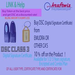 KRAFTWIZ Hyperpki HYP2003 New HS Series (Epass 2003 Auto) FIPS USB Token (FIPS 1402 Level 3 Certified) For Class 3 Digital Signature (DSC) By KRAFTWIZ image 1