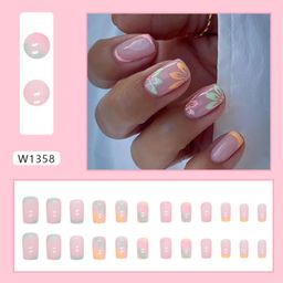 Buddy Jelly Trends Premium Designer 24pcs Stick-on Nails set, with Easy Glue Tab application, Nails are Reusable & Unbreakable (W1358) image 2