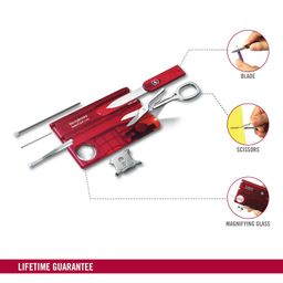 Victorinox SwissCard Classic - 13 Functions, DO-IT-YOURSELF Champion, Functional Companion that fits a wallet, LED, Red - 82 mm. image 4