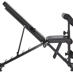 Amazon Brand - Symactive 6 in 1 Multi-Functional Weight Strength Training Foldable Incline Decline Exercise Preacher Bench for Home Gym, Max Weight 350 Kg image 3