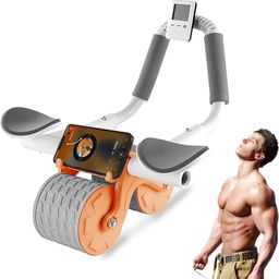 on store Automatic-Rebound-Ab-Abdominal-Exercise-Roller-with-Elbow-Support-and-Timer-Perfect-Core-Exercise-Equipment-for-Home-Workouts-Ab-Roller-Wheel-for-Effective-Abdominal-and-Core-Strengthening (WEEL4) image 1