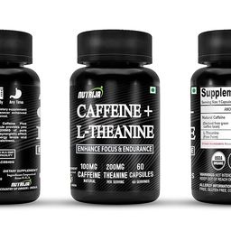 NutriJa Natural Caffeine 100MG Plus L-Theanine 200MG | Promotes Energy, Alertness,Concentration & increased attention | Cognitive performance stack- no crash or jitters. (60 Capsules) image 4