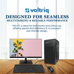 voltriq Consumer Series High Performance Desktop Computer, 24 Inch Monitor with Intel 12th Generation Core i5, 16GB RAM | 512GB NVMe SSD with Wired Keyboard & Mouse, 1 Year Warranty image 3