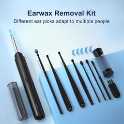 AARUX Ear Wax Removal Tool with 1080P HD Camera, Smart Visual Otoscope Cleaner Kit 6 Replaceable Tips, WiFi Scope for iPhone, Android, and Tablets Camera, Safe Earwax Remover Tips & LED Light image 4