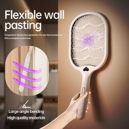 buzzkick Handheld Bug Zapper Racket for Room Home Indoor image 5