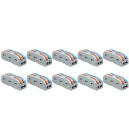 Electronic Spices 32A 250V 2 to 2 inline Wire 12AWG Terminal Block Splicing Lever Wire Connector (10) image 1