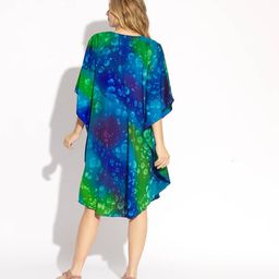 sun-rose fashions HAND TIE DYE PRINTED BLUE COLOR PLUS SIZE KAFTAN CAFTAN image 2