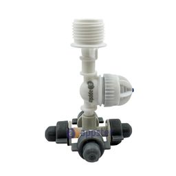 APPSTER 25pcs 4-Way Fogger Assembly Complete 1/2" Threaded with Anti-Drip Check Valve for Garden, Greenhouses, Mist Cooling, Stable & Poultry Farm - 25pcs image 3